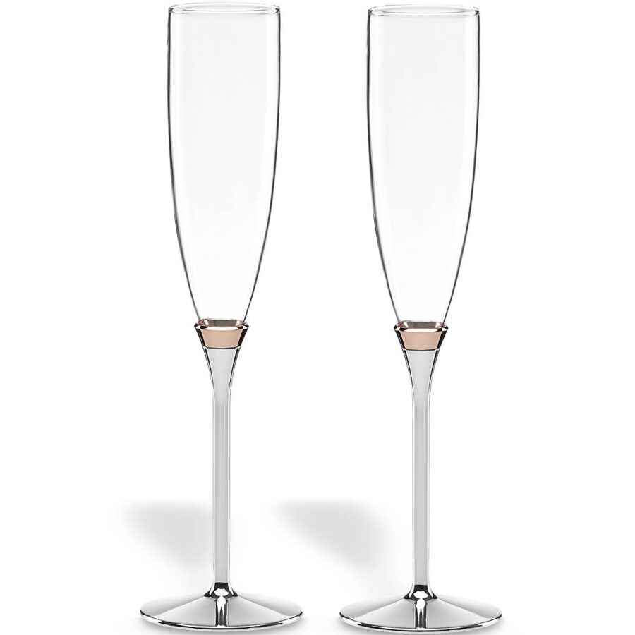 Rosy Glow Champagne Flute Set - 2 Piece