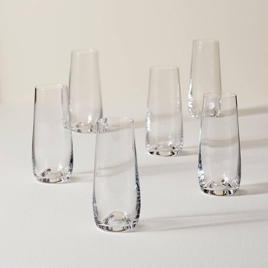 Stemless Champagne Flutes - Set of 6