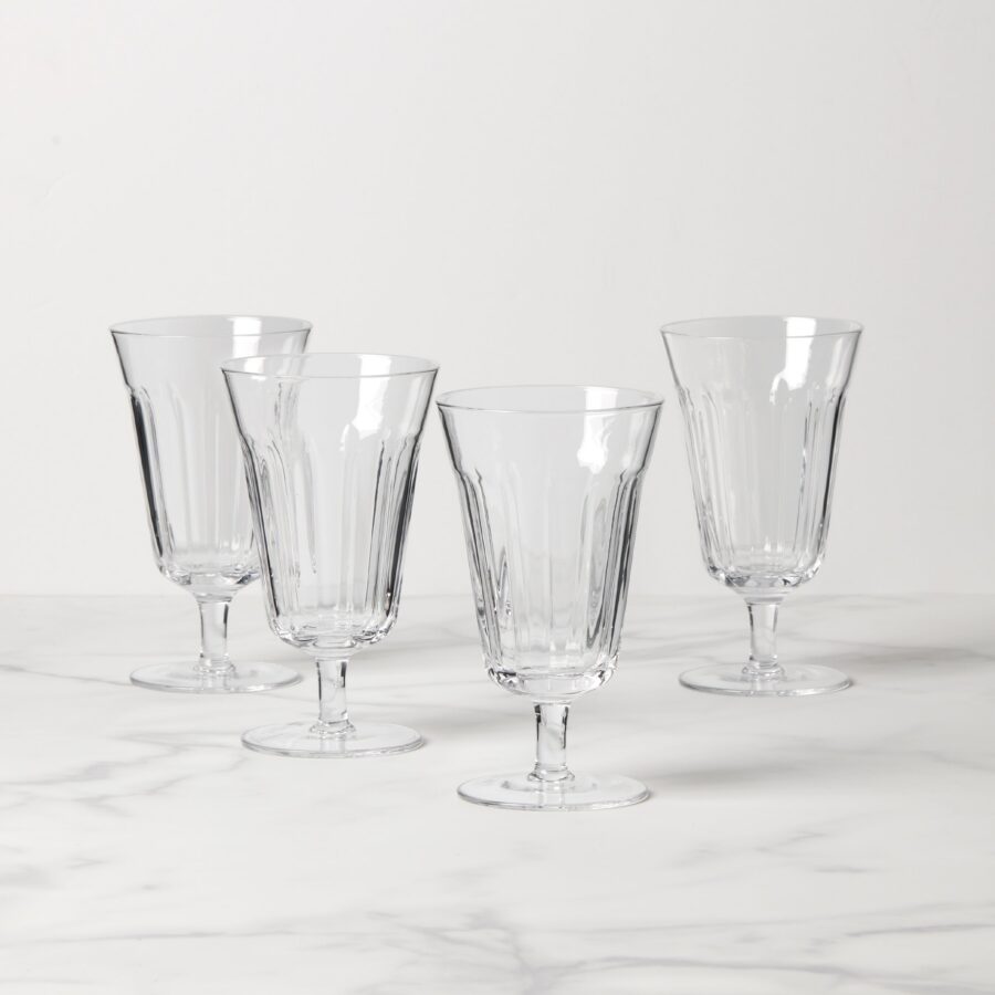 Tall Stem Glass Goblets - Set of 4