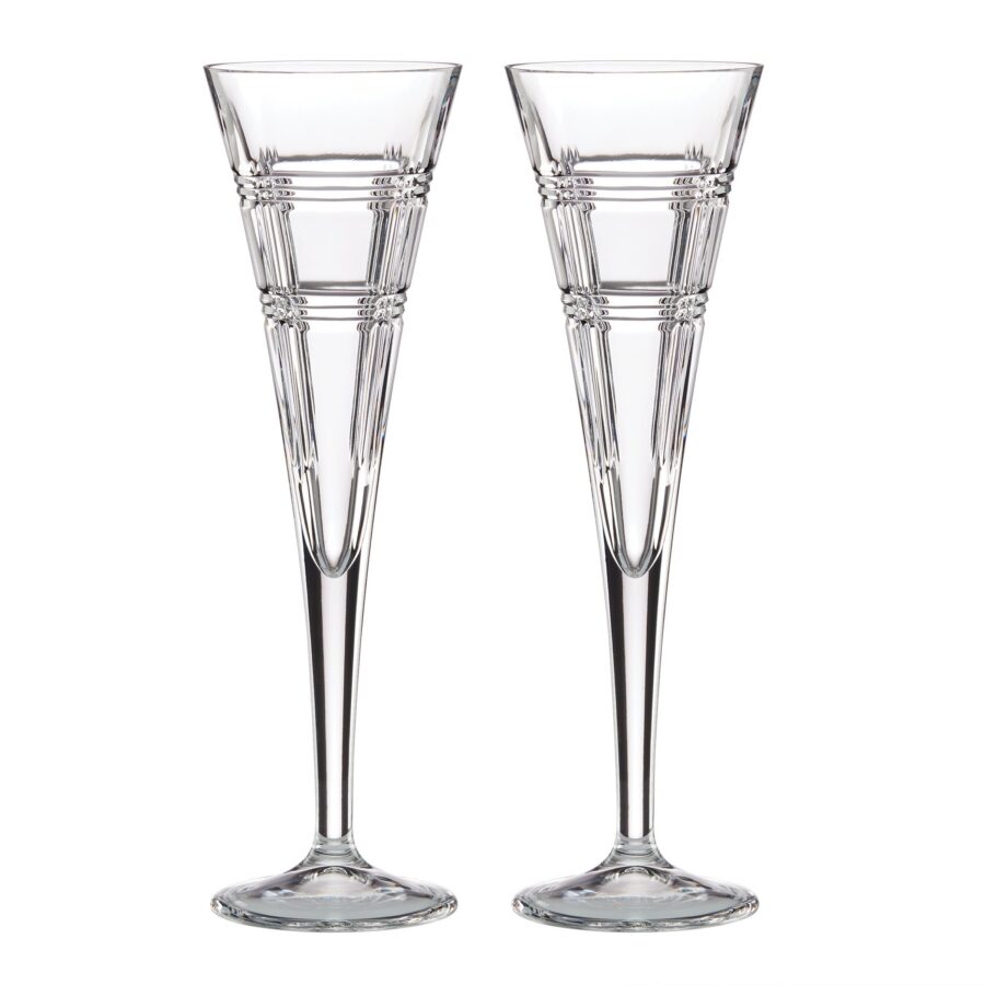 Modern Toasting Flutes - Set of 2