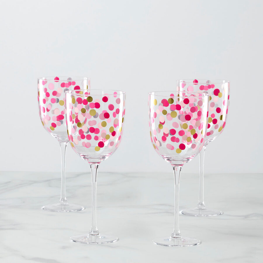 Confetti Wine Glasses - Set of 4