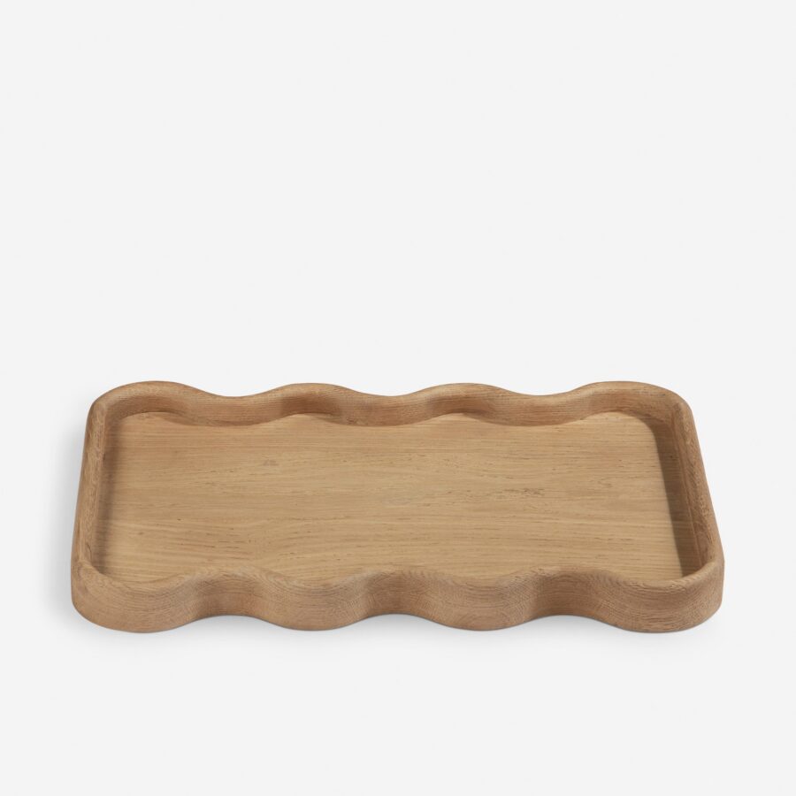Sculptural Modern Oak Tray