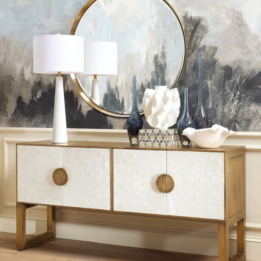 Decorative Matte White Catchall