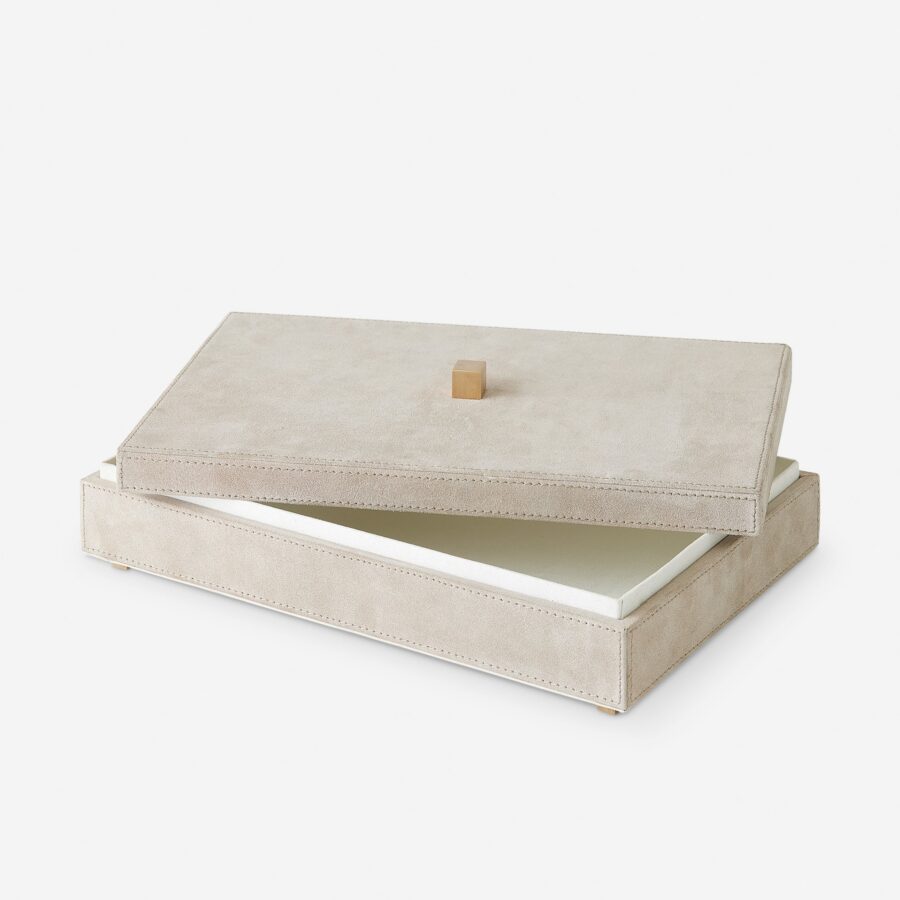 Decorative Brass Leather Box