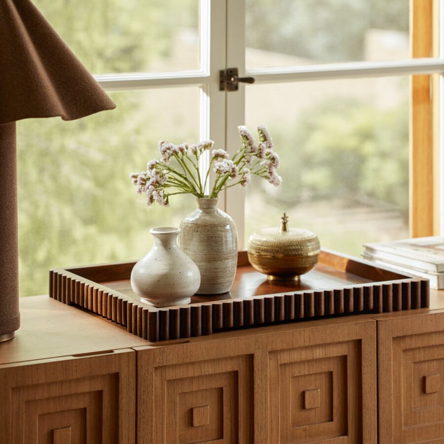 Organic Fluted Natural Tray