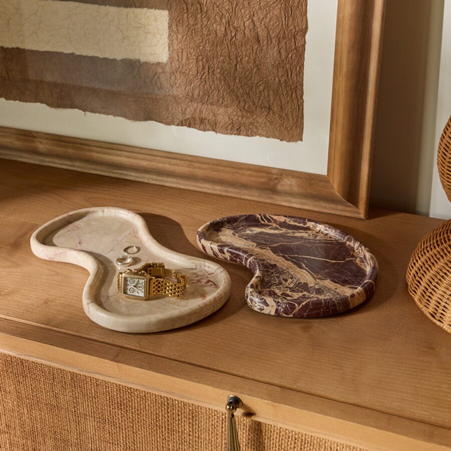 Organic Marble Trays (Set of 2)